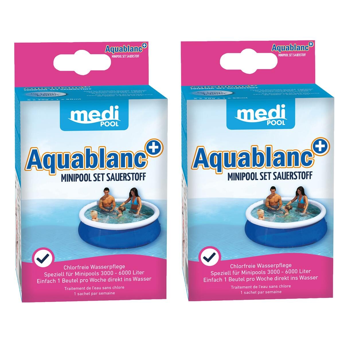 mediPOOL Aquablanc Mini Pool Set Sauerstoff 2x 320g