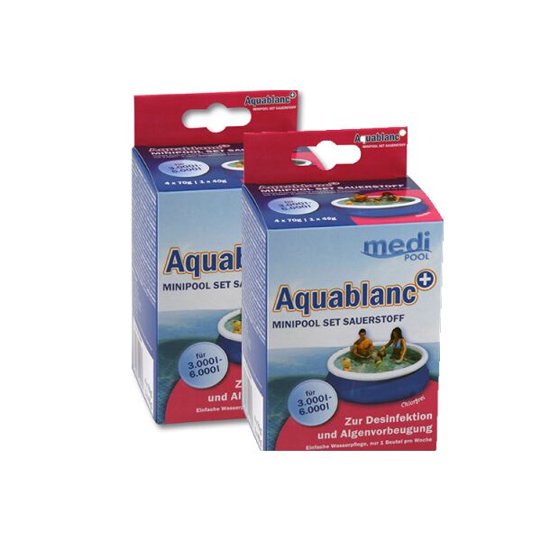 2 x Aquablanc Mini Pool Set Sauerstoff, 320g von mediPOOL