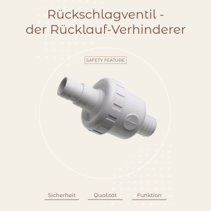 POWERHAUS24 Rückschlagventil PVC für Ø...