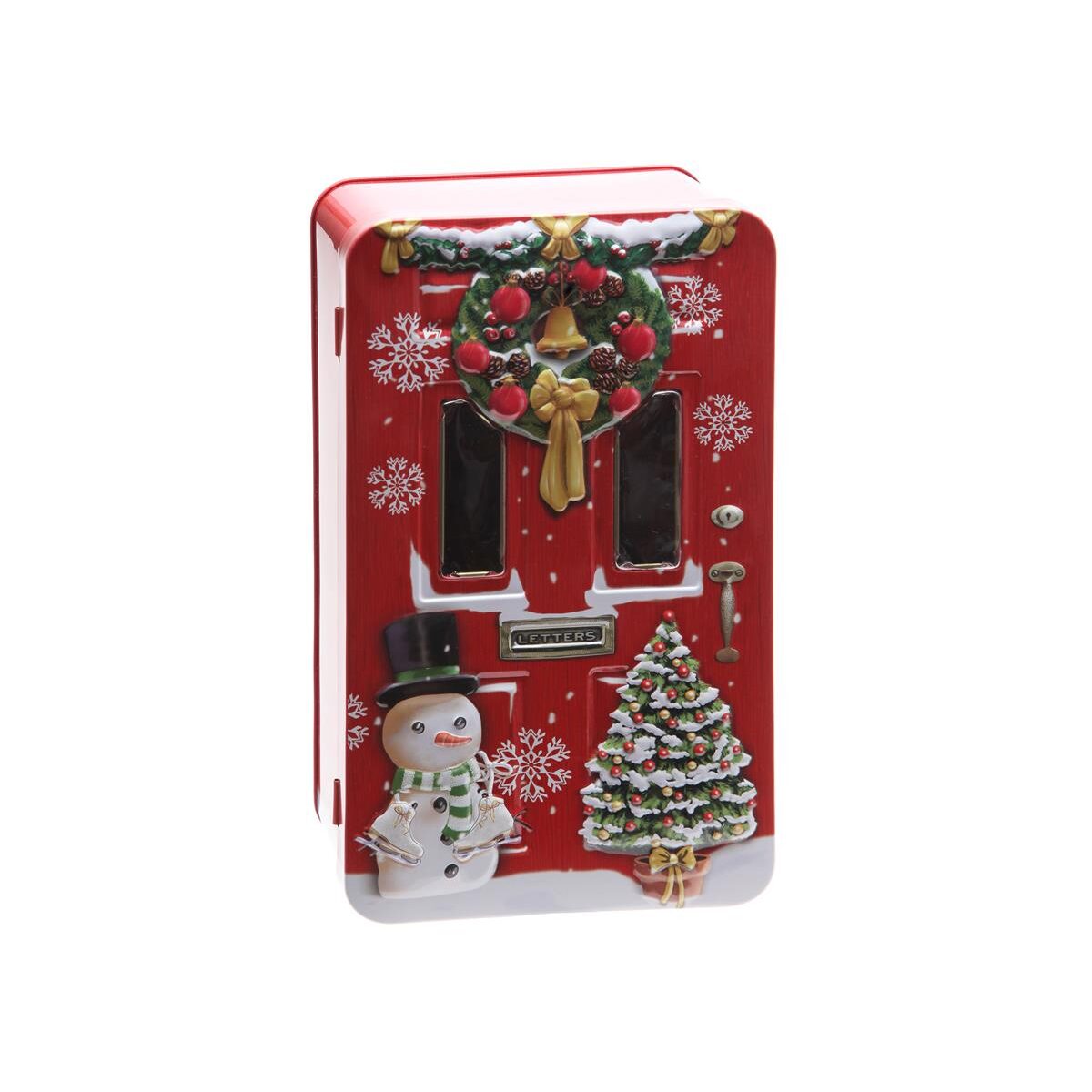 Blechdose weihnachtliche Haustür (r box