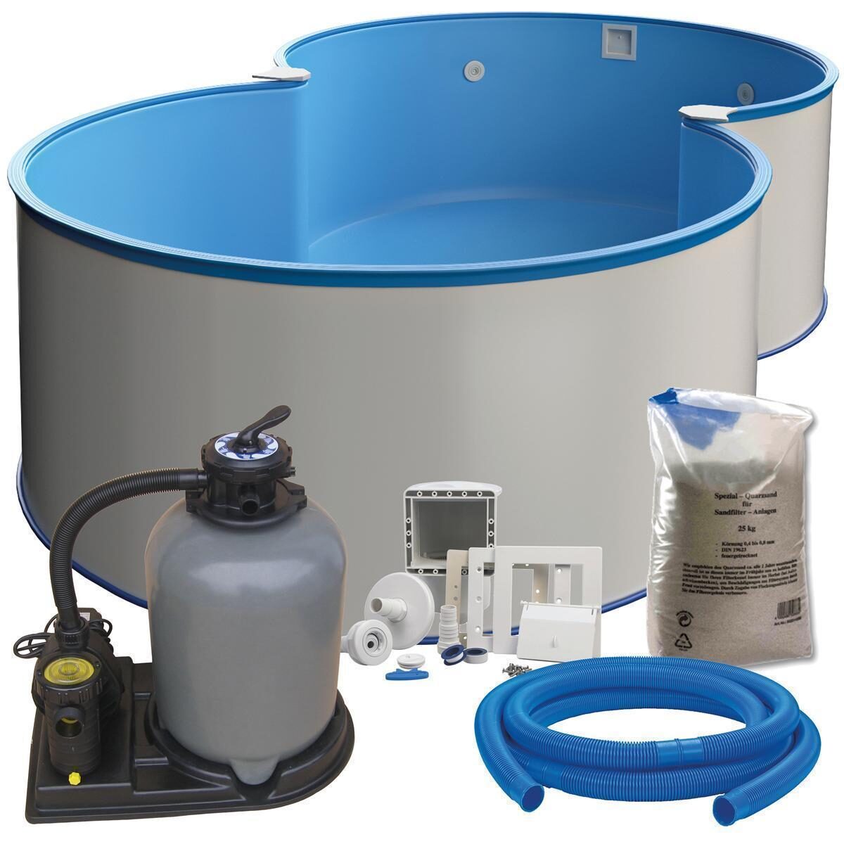 Achtform-Pool-Set exklusiv, verschiedene Größen
