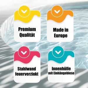 mediPOOL Achtform-Pool-Set exklusiv 5,25 x 3,20 x 1,20 m