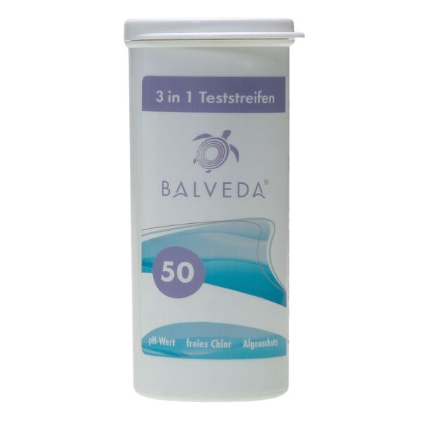 BALVEDA 3 in 1 Teststreifen Chlor, pH & Algenschutz, 50 Stück