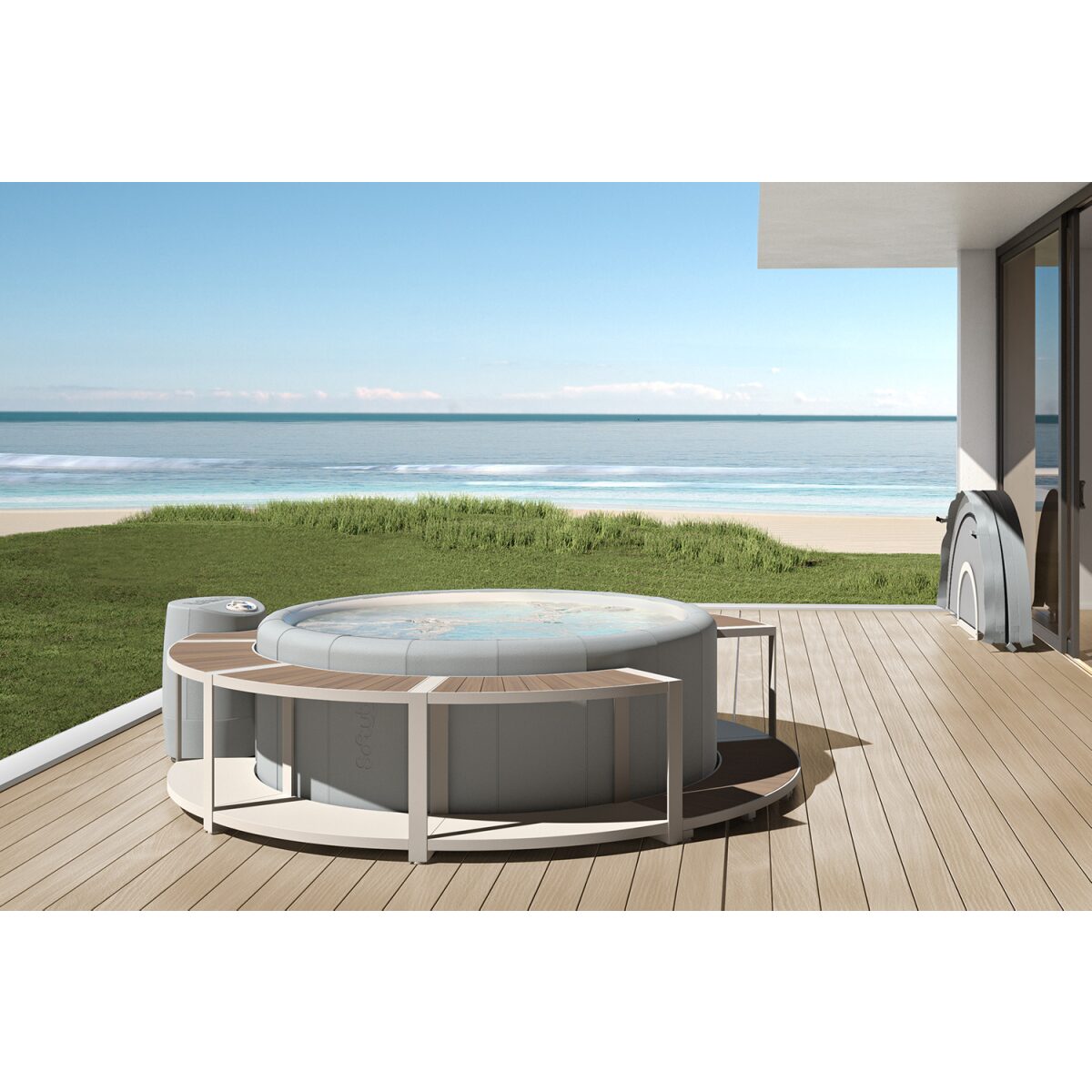 Softub Resort Sky Tweed Pearl