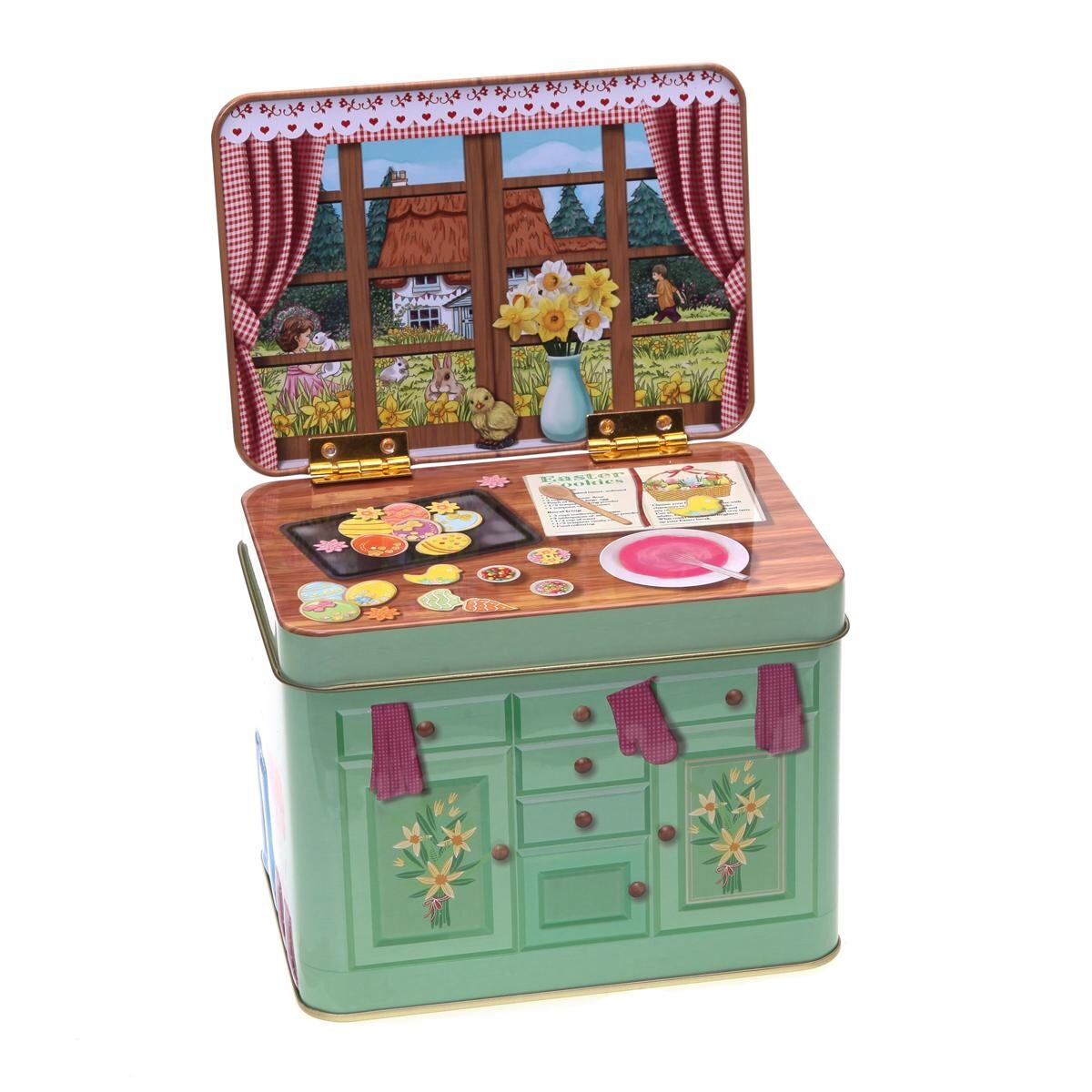 Blechdose Retro Küchenblock Ostergebäck Geschenkdo
