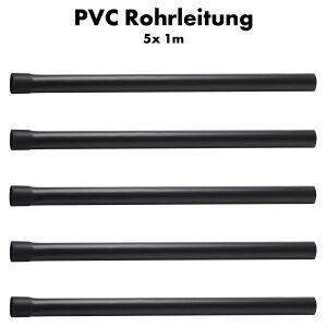 PVC Rohrleitung 5x 1 m D 50 mm mit Muffe für 50 mm...