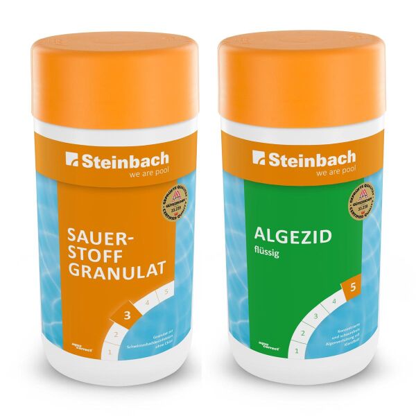 Set: Steinbach Sauerstoff-Granulat 1 kg & Algezid flüssig 1 L
