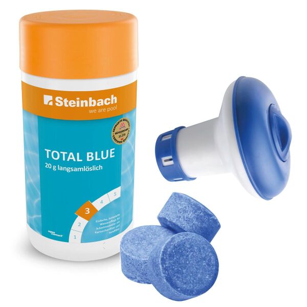 Steinbach Total blue 20g langsamlöslich, 1 kg & Mini-Dosierschwimmer
