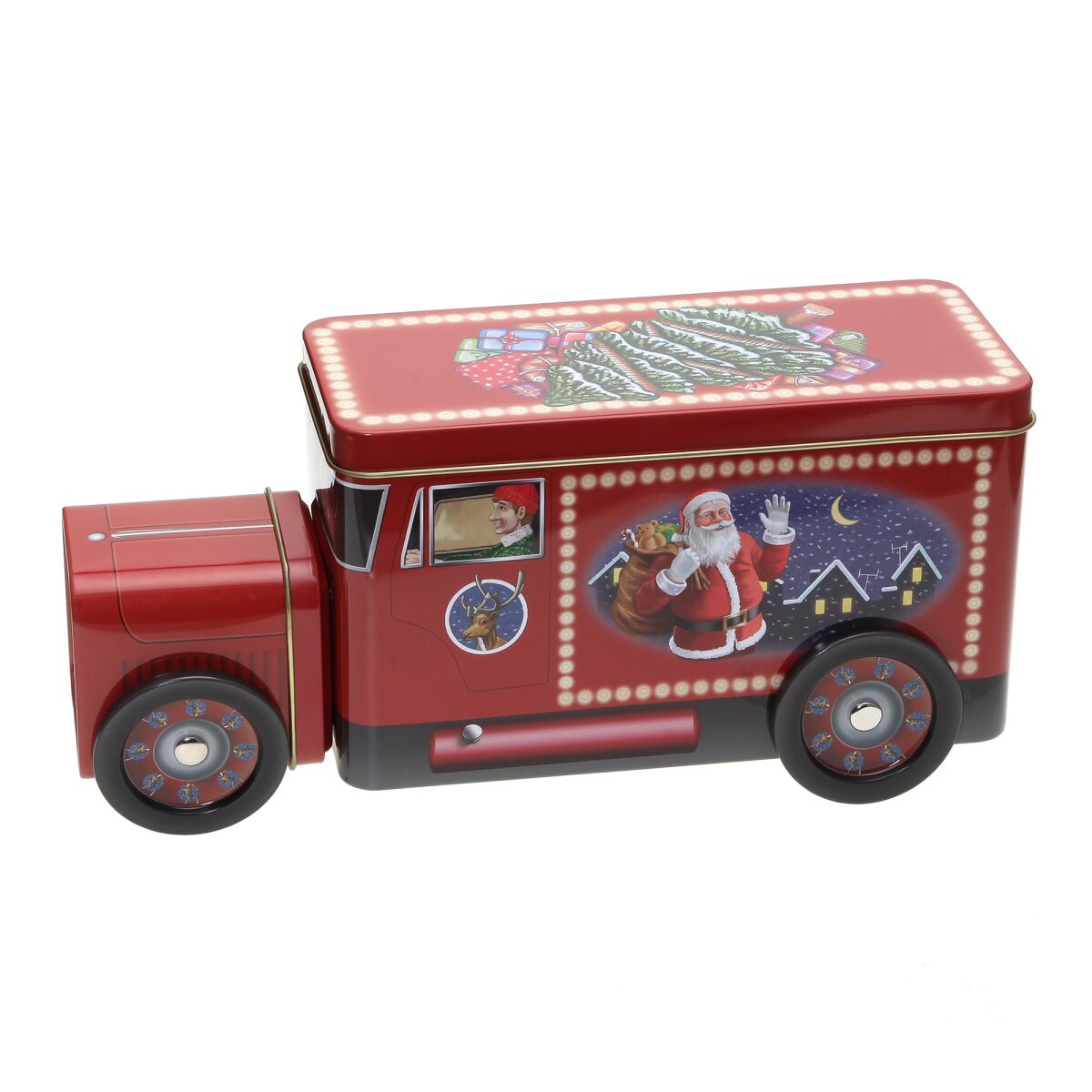 POWERHAUS24 Santas Truck winterliche Blechdose mit...