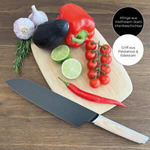 Everdure Premium Santoku-Messer, Chefserie, Klinge 222 mm