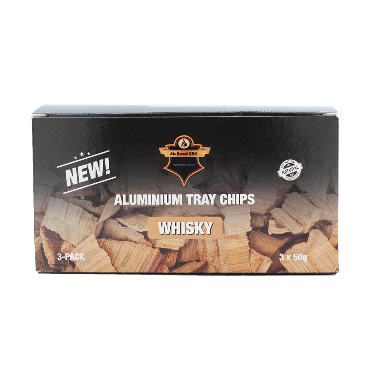 Räucherchips Whiskey in der Aluschale 3x 50g, Gourmet-Q
