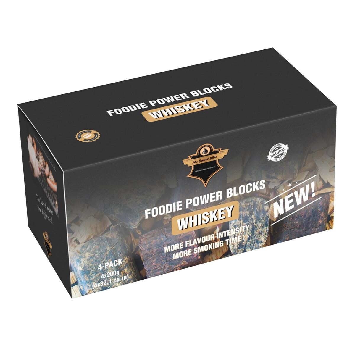 Foodie Power Räucherblocks Whiskey, Gourmet-Qualitä