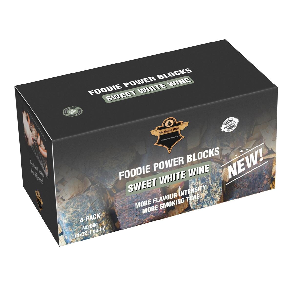 Foodie Power Räucherblocks Sweet White Wine, Gourmet-Qu