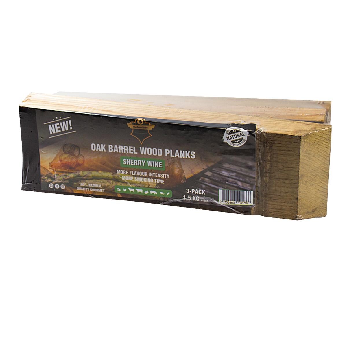 Oak Barrel Wood Plank Sherry, Grill-Räucherholz, 3 St&u