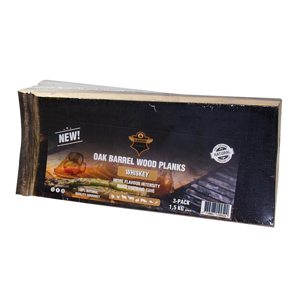 Oak Barrel Wood Plank Whiskey, Grill-Räucherholz, 3 St&