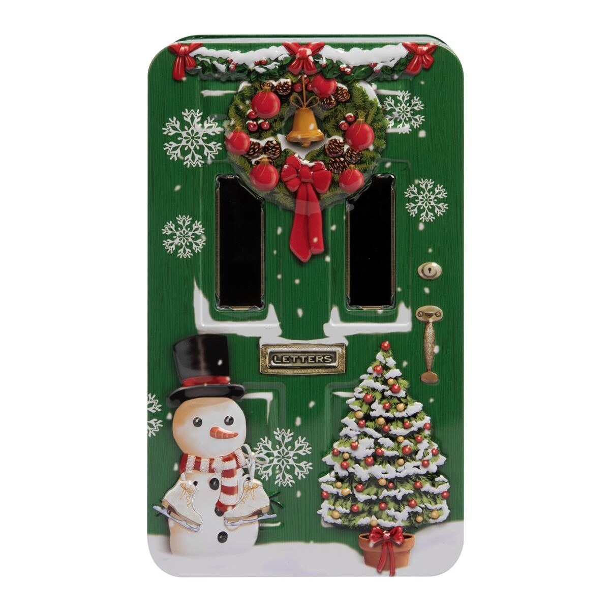 Blechdose weihnachtliche Haustür (g box