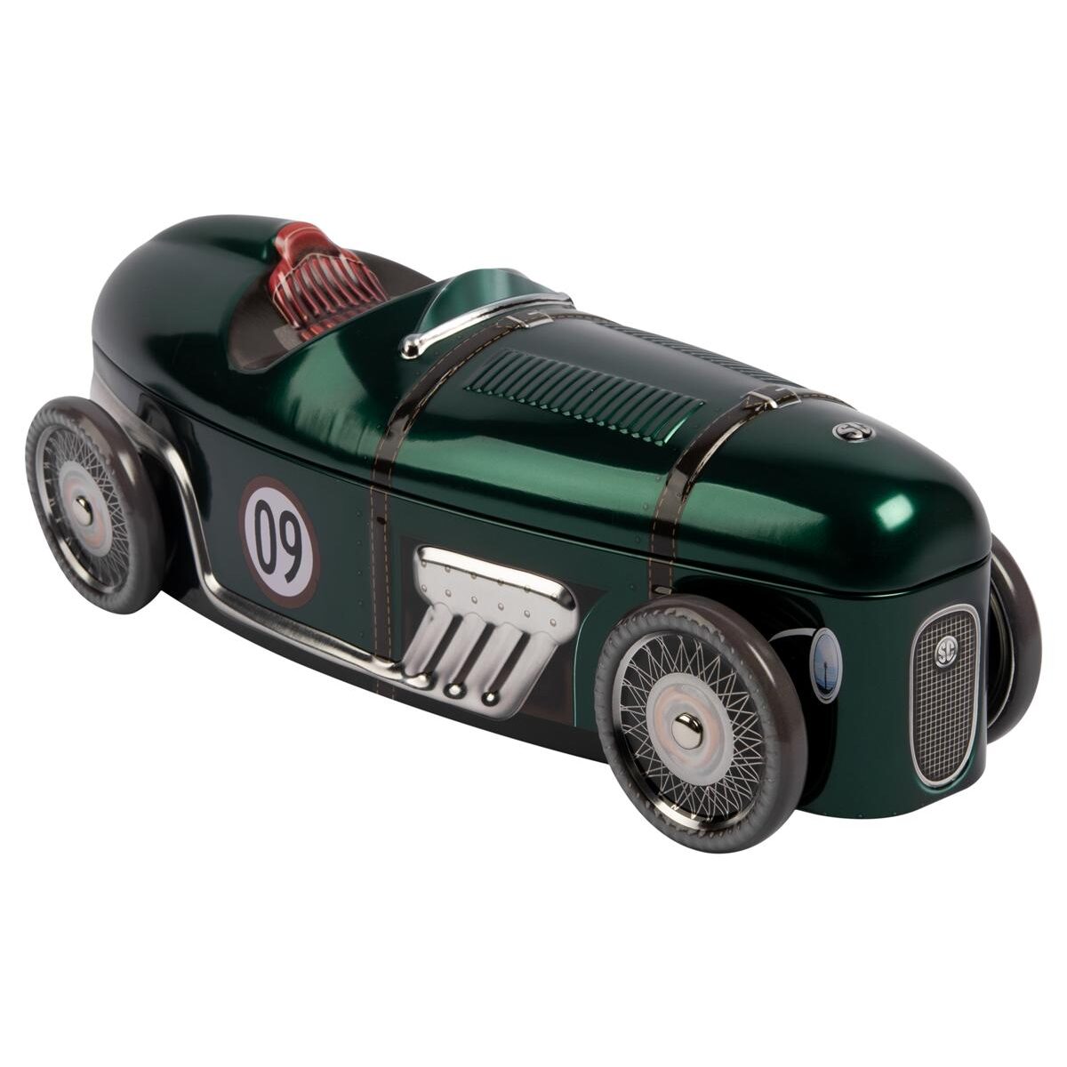 Grüner Sportwagen mit drehbaren R&a box