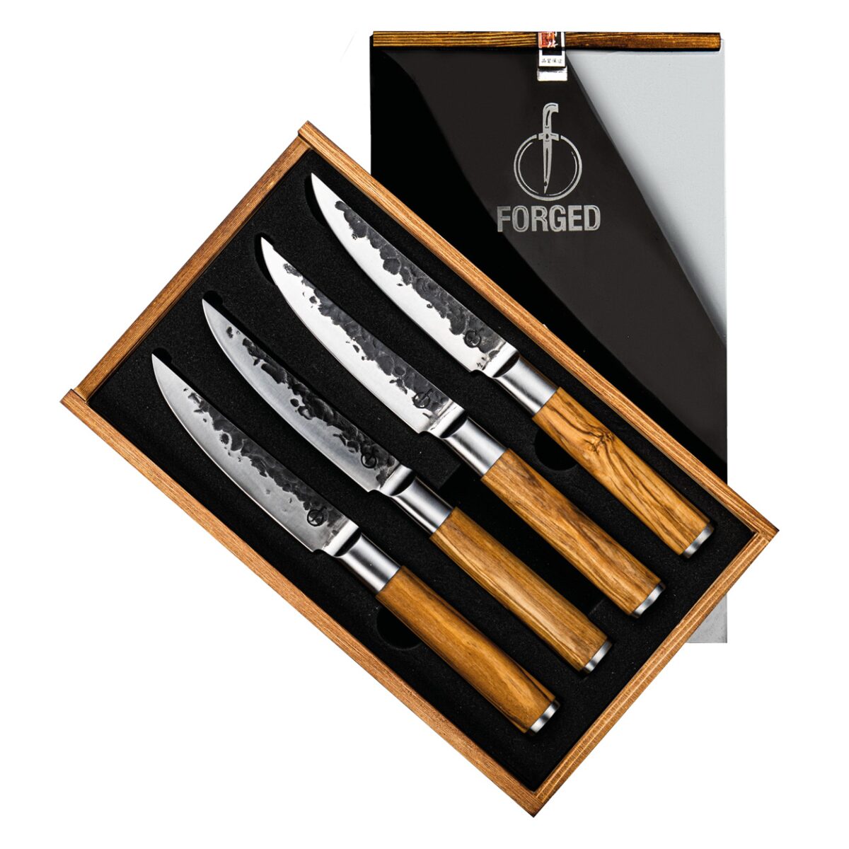 FORGED 4 handgeschmiedete Steakmesser in Geschenkbox