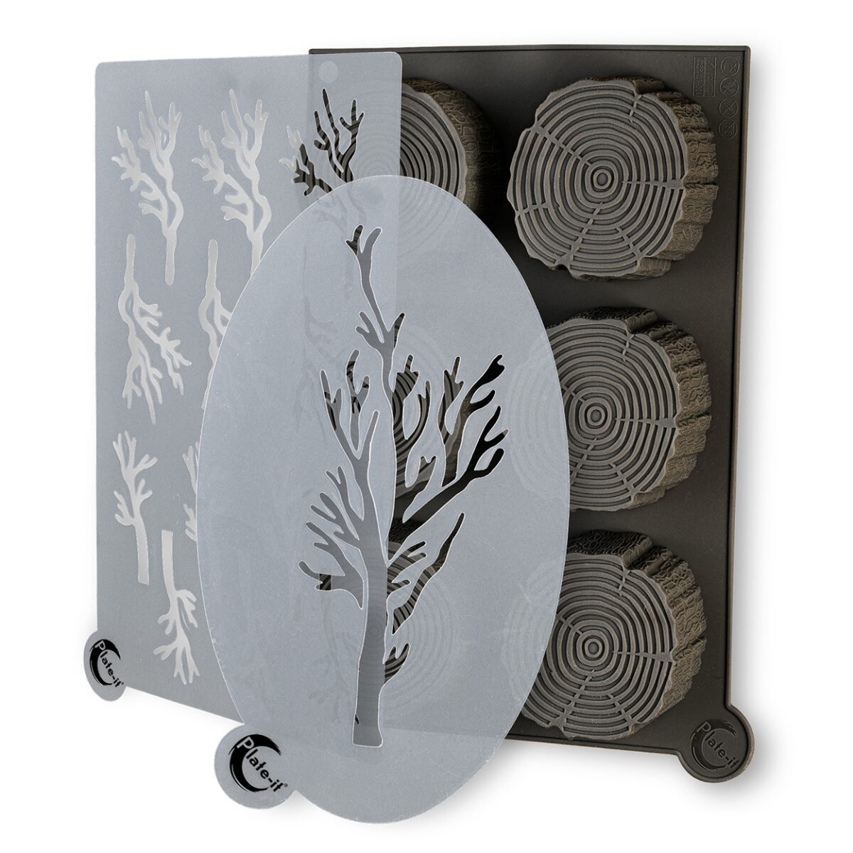 Plate-it 3 Garnierformen "Baum"
