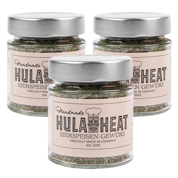 HULAHEAT 3x Eierspeisen-Gewürz 3x 35g, Gewürzmischung, vegan