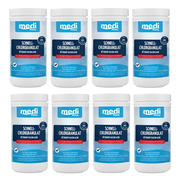 mediPOOL Schnell-ChlorGranulat 8x 1 kg
