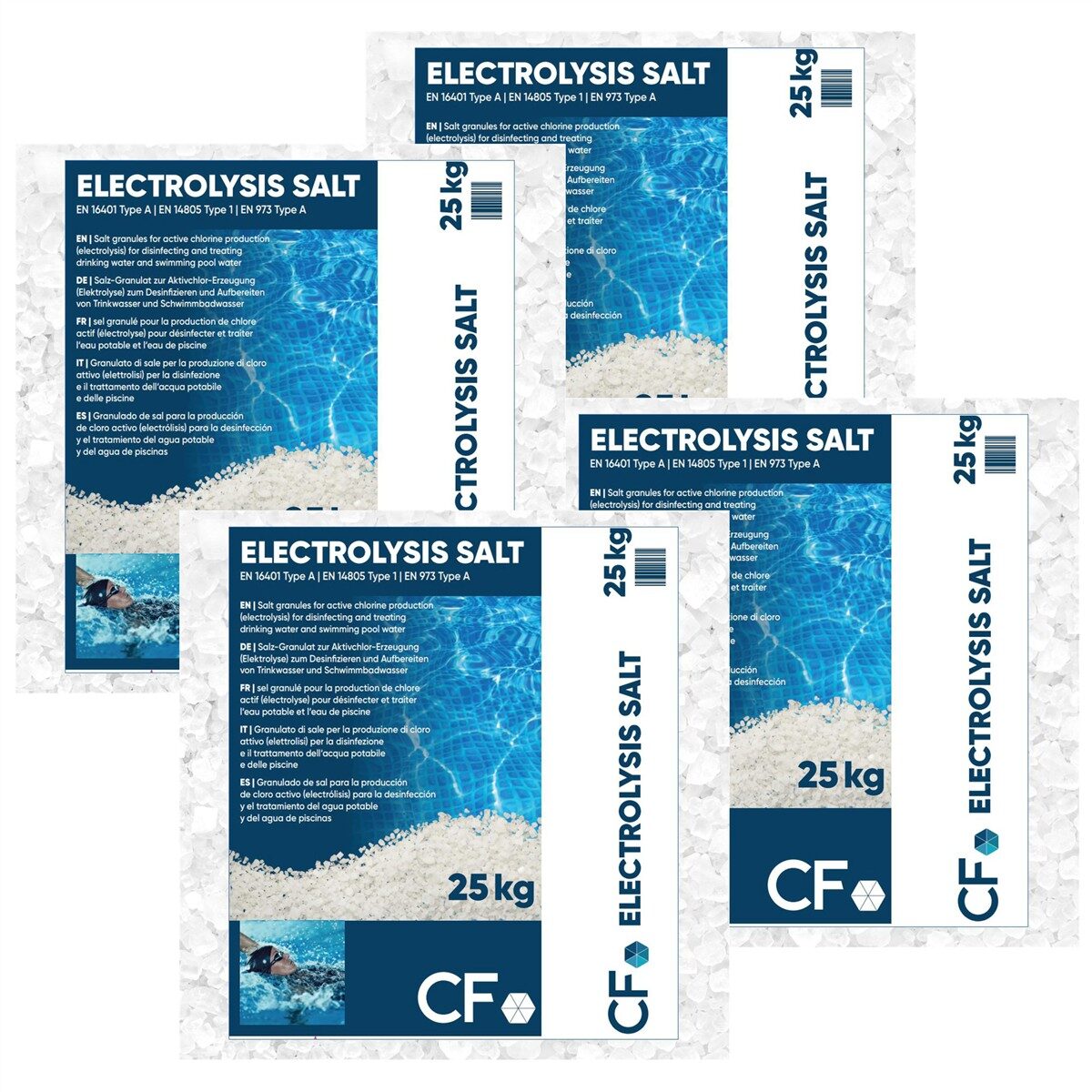 POWERHAUS24 Salz für Salzelektrolyse 4x 25 kg