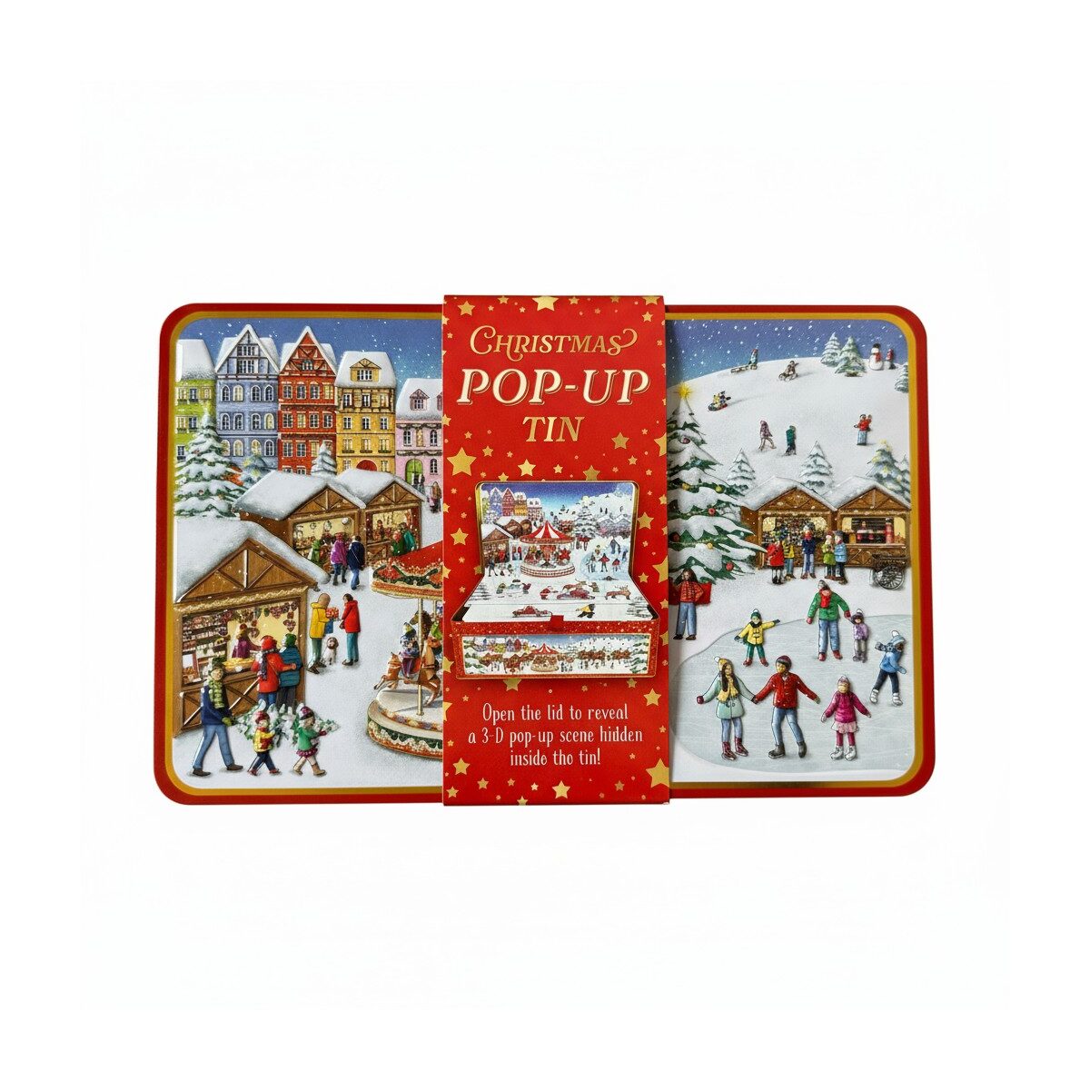 Pop-Up XL Blechdose Winter Wonderland 27,5 cm x 18 cm x 8 cm