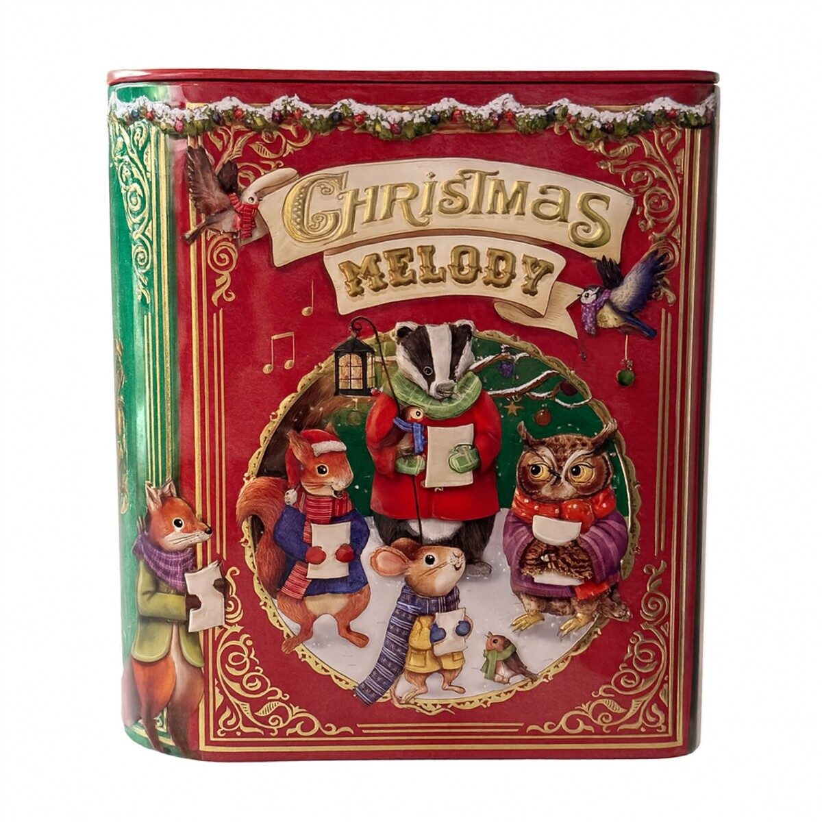 Weihnachtsmelodie Blechdose in Buchform dekorative Geschenkd