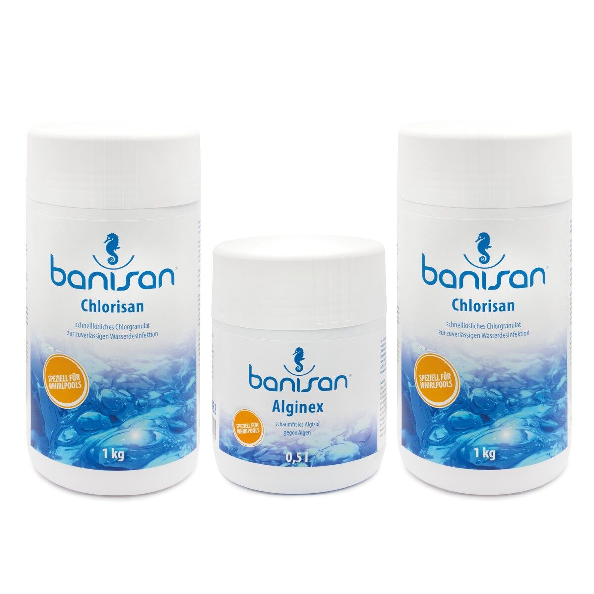 Banisan im Sparset 2x Chlorisan Chlorgranulat und 1x Alginex